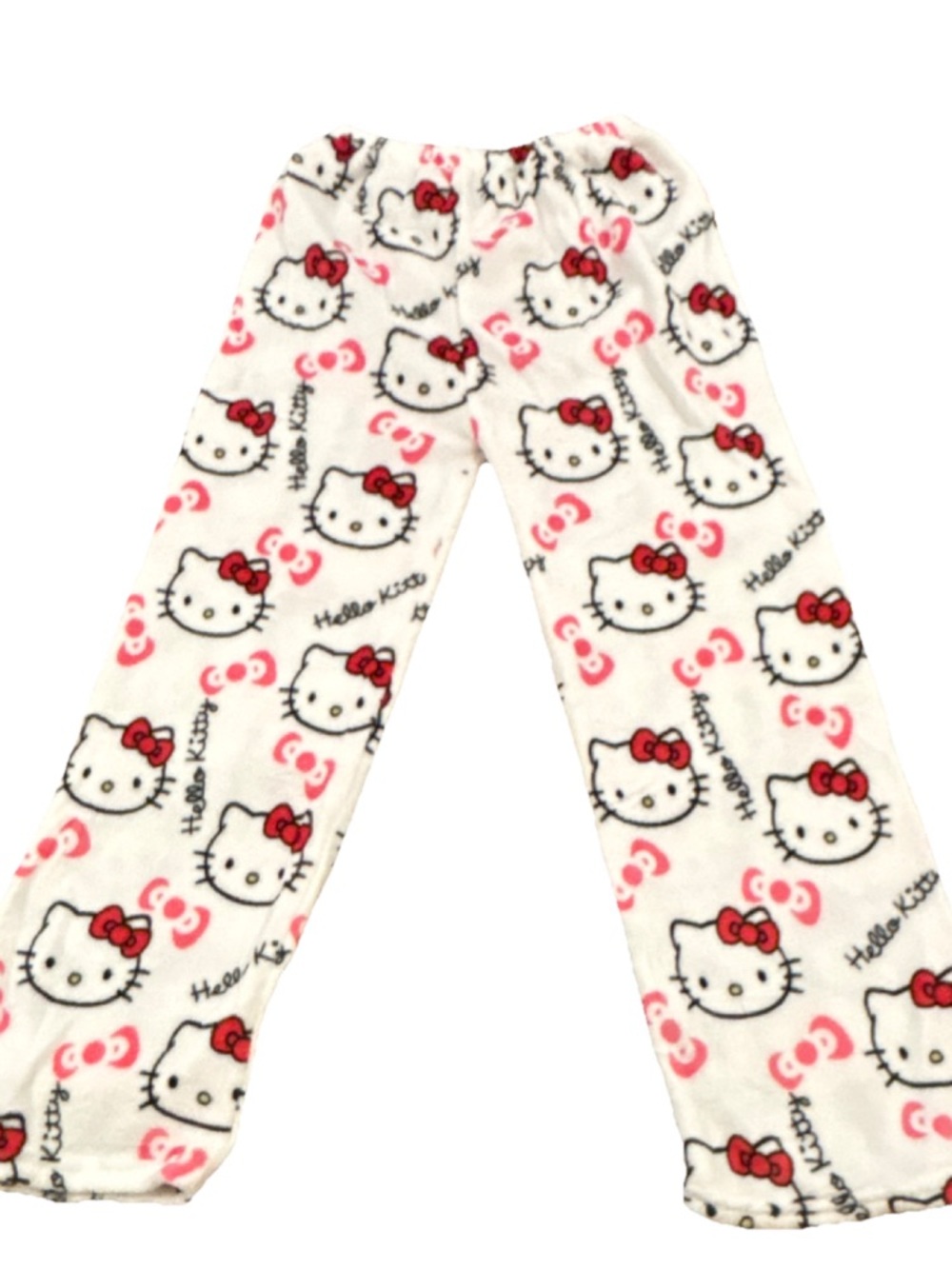 Hello Kitty White Pajama Pants with Pink bows